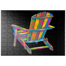 Darstellung des Puzzle Motivs Pop Colors Adirondack Chair - Puzzleteile: 100