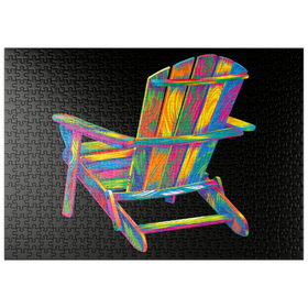 Darstellung des Puzzle Motivs Pop Colors Adirondack Chair - Puzzleteile: 500