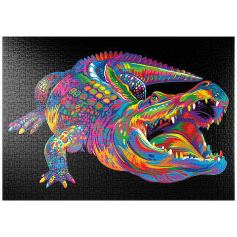 puzzleplate Pop Colors Alligator 1000 Puzzle