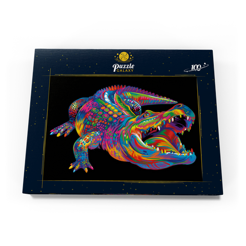 Pop Colors Alligator 100 Puzzle Schachtel Ansicht3