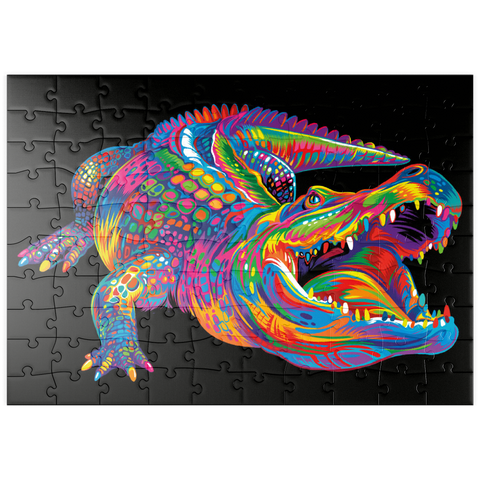 puzzleplate Pop Colors Alligator 100 Puzzle