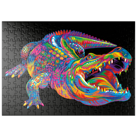 Darstellung des Puzzle-Motivs Pop Colors Alligator – Puzzleteile: 200