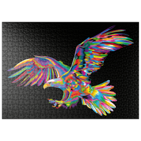 Darstellung des Puzzle-Motivs Bald Eagle – Puzzleteile: 500