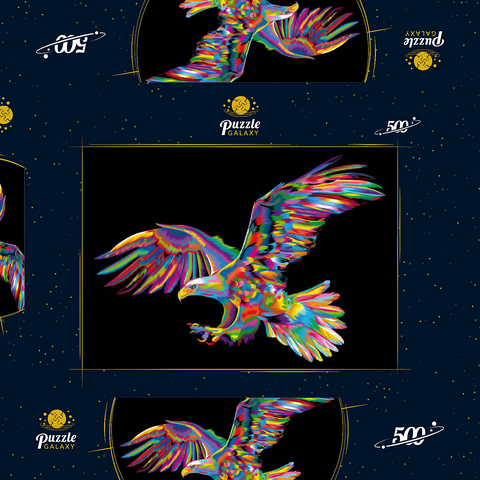 Bald Eagle 500 Puzzle Schachtel 3D Modell