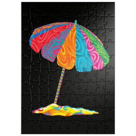 Darstellung des Puzzle Motivs Pop Colors Beach Umbrella - Puzzleteile: 100