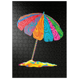 Darstellung des Puzzle-Motivs Pop Colors Beach Umbrella – Puzzleteile: 200