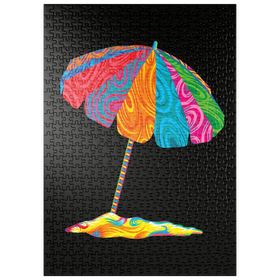 Darstellung des Puzzle Motivs Pop Colors Beach Umbrella - Puzzleteile: 500
