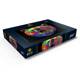 Darstellung des Puzzle Motivs Roaring Black Bear - Puzzleteile: 1000