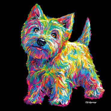 Pop Colors Westie 1000 Puzzle 3D Modell