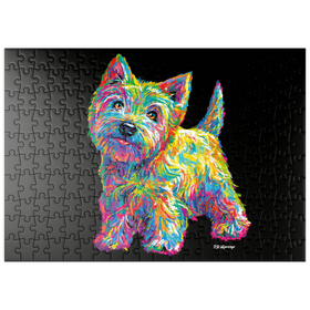 Darstellung des Puzzle Motivs Pop Colors Westie - Puzzleteile: 200