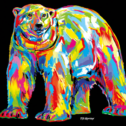 Polar Bear Pop Colors 1000 Puzzle 3D Modell