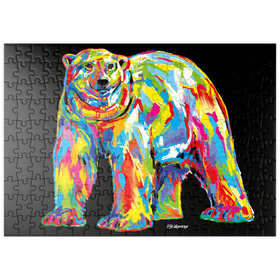 Darstellung des Puzzle Motivs Polar Bear Pop Colors - Puzzleteile: 200