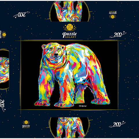 Polar Bear Pop Colors 200 Puzzle Schachtel 3D Modell