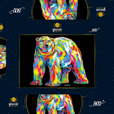 Polar Bear Pop Colors 500 Puzzle Schachtel 3D Modell