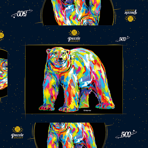 Polar Bear Pop Colors 500 Puzzle Schachtel 3D Modell