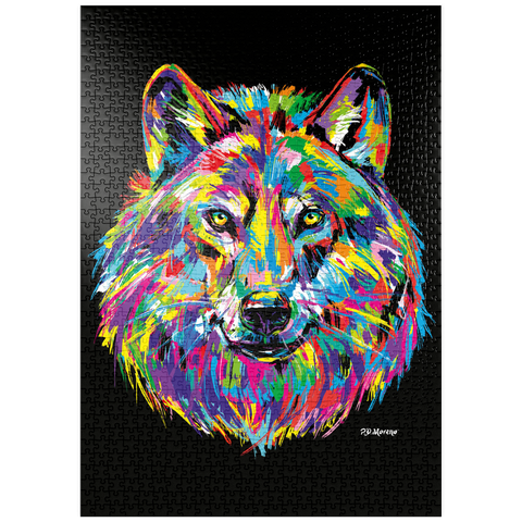 puzzleplate Pop Colors Wolf 1000 Puzzle