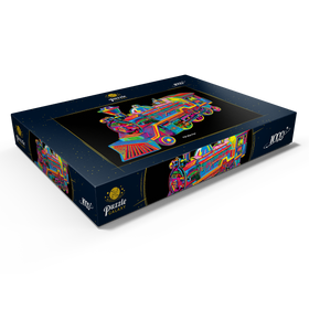 Alternative Darstellung des Puzzle-Motivs Toy Train – Puzzleteile: 1000