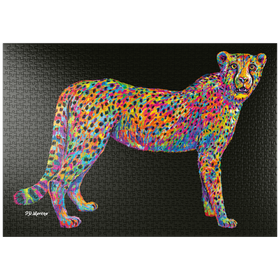 Darstellung des Puzzle-Motivs Cheetah Pop Colors – Puzzleteile: 1000