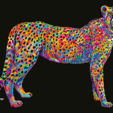 Cheetah Pop Colors 1000 Puzzle 3D Modell