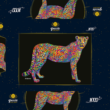 Cheetah Pop Colors 1000 Puzzle Schachtel 3D Modell