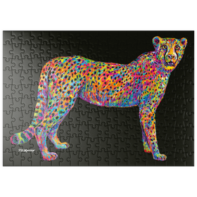 Darstellung des Puzzle-Motivs Cheetah Pop Colors – Puzzleteile: 200