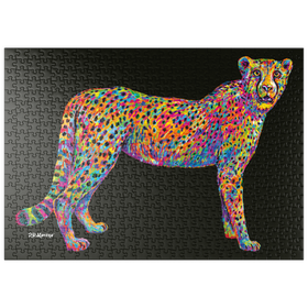 Darstellung des Puzzle-Motivs Cheetah Pop Colors – Puzzleteile: 500