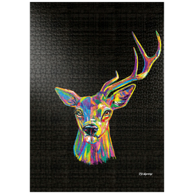 Darstellung des Puzzle Motivs Deer Family - Puzzleteile: 1000