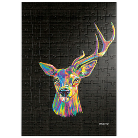 Darstellung des Puzzle Motivs Deer Family - Puzzleteile: 100