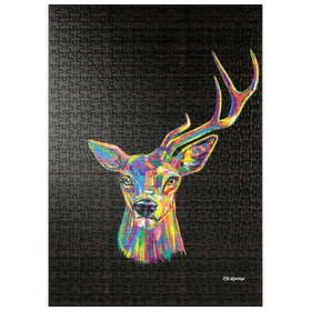 Darstellung des Puzzle-Motivs Deer Family – Puzzleteile: 500