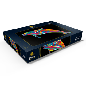 Darstellung des Puzzle Motivs Pop Colors Dolphin - Puzzleteile: 1000