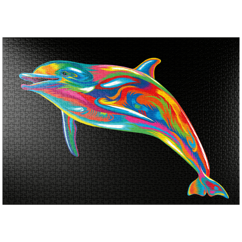 puzzleplate Pop Colors Dolphin 1000 Puzzle