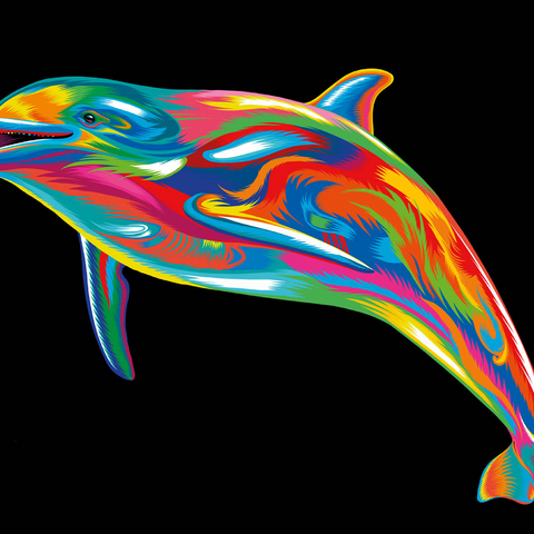 Pop Colors Dolphin 1000 Puzzle 3D Modell