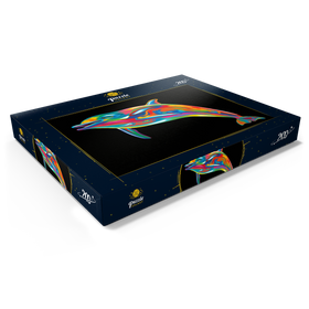 Darstellung des Puzzle Motivs Pop Colors Dolphin - Puzzleteile: 200