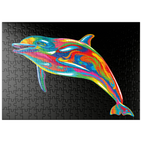 puzzleplate Pop Colors Dolphin 200 Puzzle