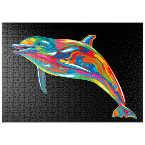 puzzleplate Pop Colors Dolphin 500 Puzzle