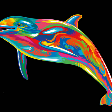 Pop Colors Dolphin 500 Puzzle 3D Modell