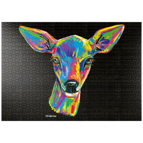 Darstellung des Puzzle Motivs Pop Colors Doe - Puzzleteile: 1000