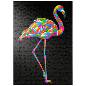 Darstellung des Puzzle-Motivs Pop Colors Flamingo – Puzzleteile: 200