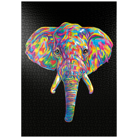 Darstellung des Puzzle Motivs Elephant Head - Puzzleteile: 1000