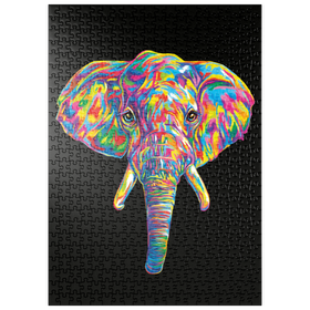 Darstellung des Puzzle Motivs Elephant Head - Puzzleteile: 500