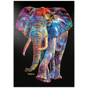 puzzleplate Pop Colors Elephant 1000 Puzzle