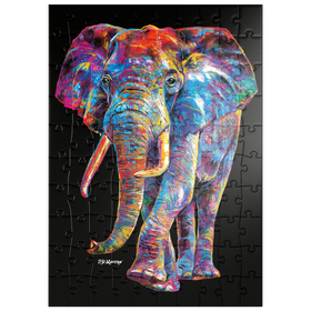 Darstellung des Puzzle Motivs Pop Colors Elephant - Puzzleteile: 100