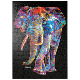 Darstellung des Puzzle-Motivs Pop Colors Elephant – Puzzleteile: 200