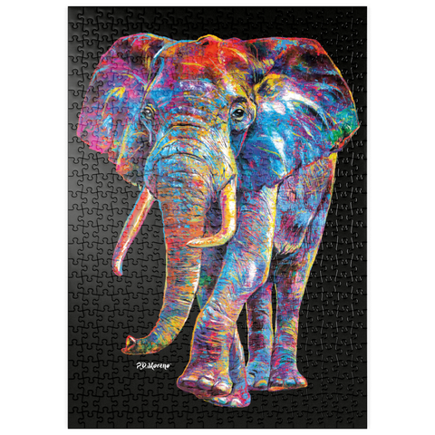 puzzleplate Pop Colors Elephant 500 Puzzle