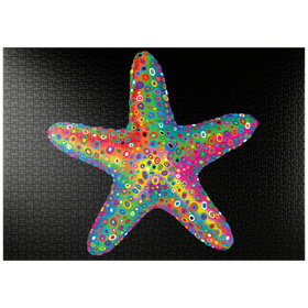 Darstellung des Puzzle Motivs Starfish Pop Colors - Puzzleteile: 1000