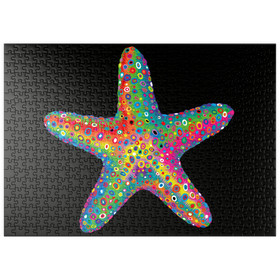 Darstellung des Puzzle Motivs Starfish Pop Colors - Puzzleteile: 500