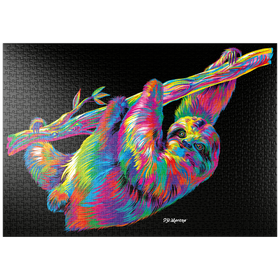 Darstellung des Puzzle Motivs Sloth Relaxin' - Puzzleteile: 1000