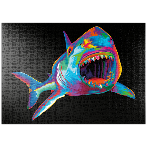 puzzleplate Pop Colors Shark 1000 Puzzle