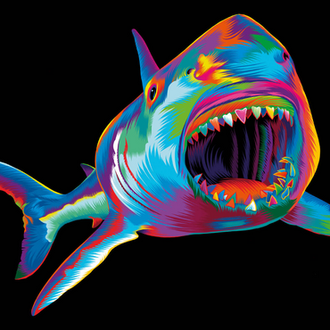 Pop Colors Shark 1000 Puzzle 3D Modell