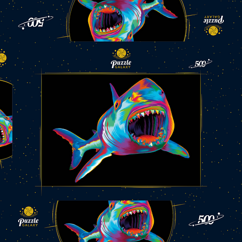 Pop Colors Shark 500 Puzzle Schachtel 3D Modell